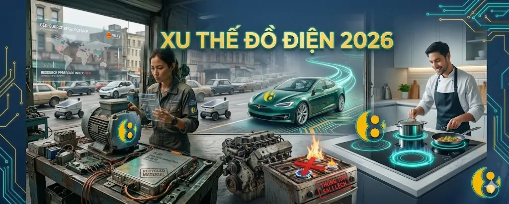 Xu Thế Đồ Điện 2026: Biến Động Địa Chính Trị Và Áp Lực Tài Nguyên Từ Kỷ Nguyên AI 1 XU THẾ ĐỒ ĐIỆN LÊN TOP